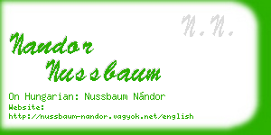 nandor nussbaum business card